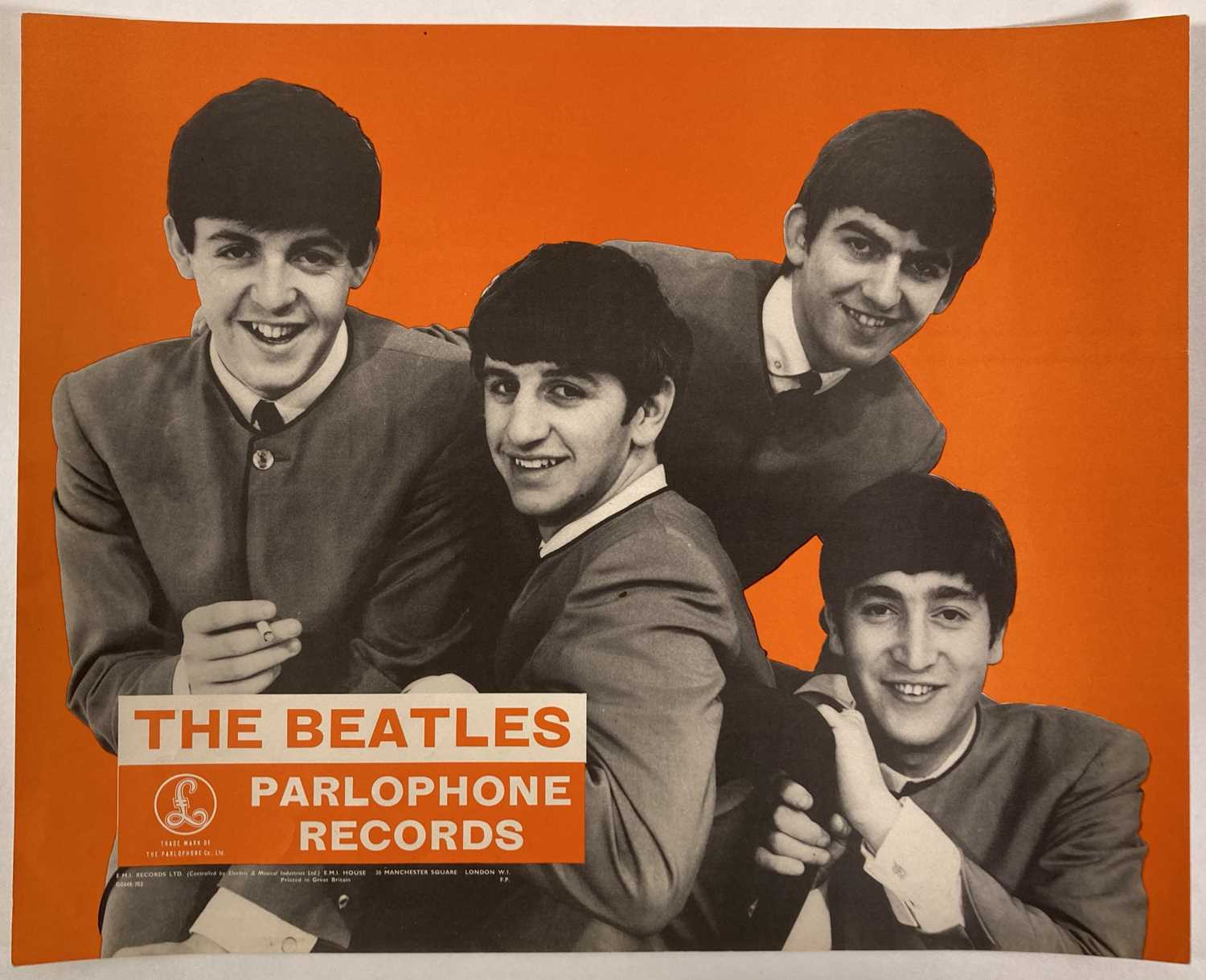 Lot 117 - THE BEATLES - ORIGINAL PARLOPHONE PROMOTIONAL POSTER.