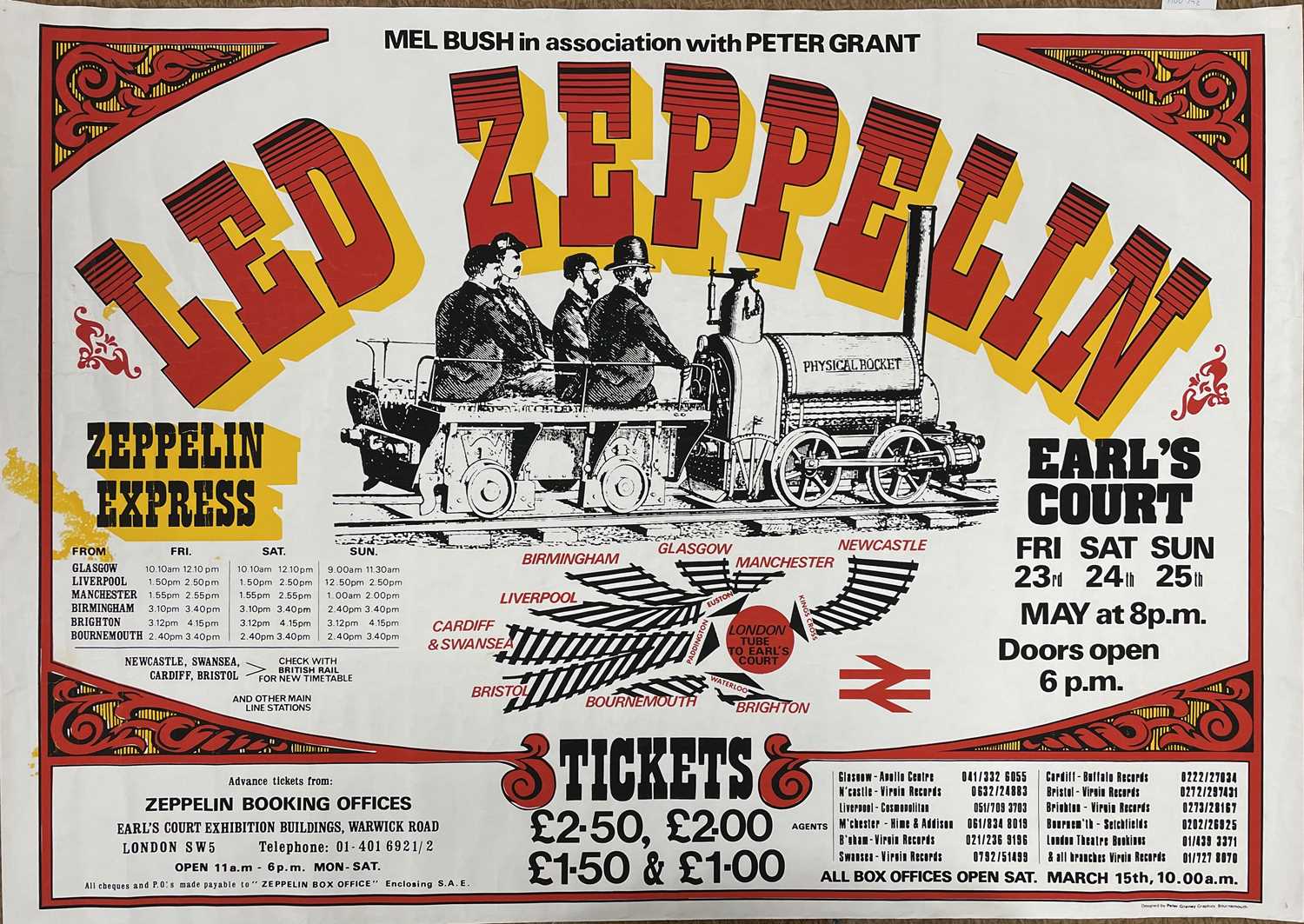 Led Zeppelin Programme Lot 351 - LED ZEPPELIN - AN ORIGINAL PROGRAMME AND