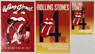 Lot 368 - ROLLING STONES - POSTER COLLECTION WITH LED ZEP ERTEGUN TRIBUTE POSTER