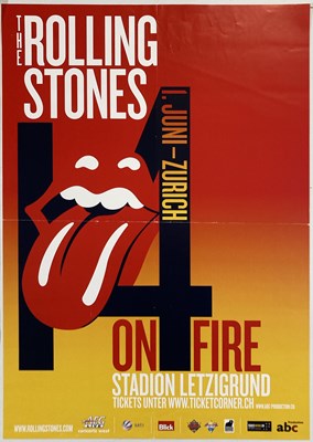 Lot 368 - ROLLING STONES - POSTER COLLECTION WITH LED ZEP ERTEGUN TRIBUTE POSTER