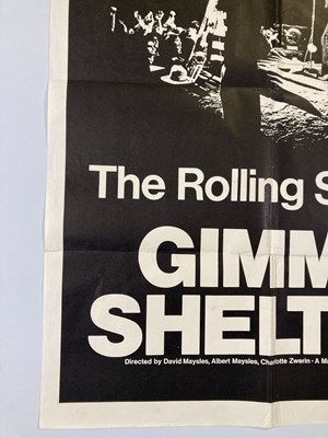 Lot 367 - THE ROLLING STONES - GIMME SHELTER (1970) ORIGINAL US ONE-SHEET POSTER.