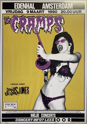 Lot 253 - THE CRAMPS - DUTCH CONCERT POSTER, 1990.