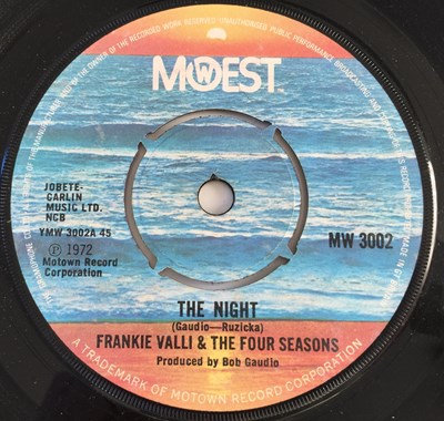 Lot 4 - FRANKIE VALLI & THE FOUR SEASONS - THE NIGHT/ WHEN THE MORNING COMES 7" (UK MOWEST - MW 3002)