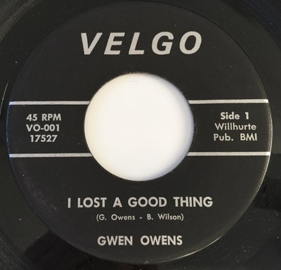 Lot 14 - GWEN OWENS - I LOST A GOOD THING/ I'LL BE CRYING 7" (US SOUL - VELGO VO-001)