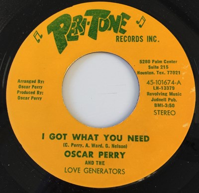 Lot 17 - OSCAR PERRY - I GOT WHAT YOU NEED/ COME ON HOME TO ME 7" (US SOUL/ R&B - PERI-TONE 45-101674)