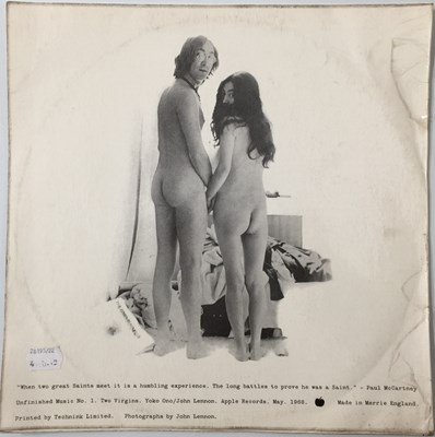 Lot 688 - JOHN LENNON/YOKO ONO - UNFINISHED MUSIC NO. 1 TWO VIRGINS (ORIGINAL UK STEREO COPY - TRACK 613012)