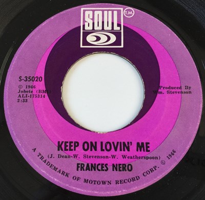 Lot 20 - FRANCES NERO - KEEP ON LOVIN' ME/ FIGHT FIRE WITH FIRE (US SOUL - S-35020)