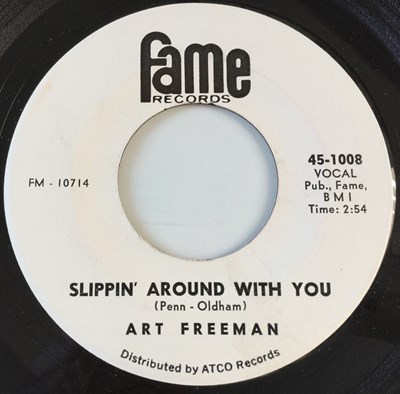 Lot 24 - ART FREEMAN - SLIPPIN' AROUND WITH YOU/ I CAN'T GET OUT OF MY MIND 7" (US PROMO - FAME 45-1008)