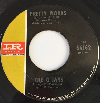 Lot 30 - THE O'JAYS - I'LL NEVER FORGET YOU/ PRETTY WORDS 7" (US NORTHERN - IMPERIAL 66162)