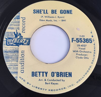 Lot 33 - BETTY O'BRIEN - SHE'LL BE GONE/ LOVE OH! LOVE 7" (US PROMO - LIBERTY F-55365)