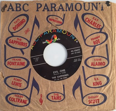 Lot 43 - THE SAPPHIRES - EVIL ONE/ HOW COULD I SAY GOODBYE 7" (US NORTHERN - ABC-PARAMOUNT 45-10693)