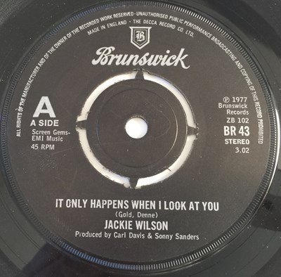 Lot 46 - JACKIE WILSON - IT ONLY HAPPENS WHEN I LOOK AT YOU 7" (UK BRUNSWICK - BR43)