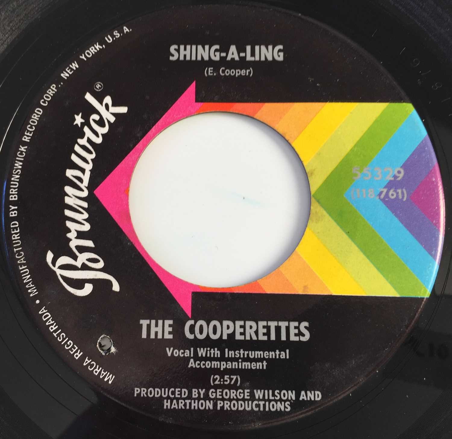 Lot 49 - THE COOPERETTES - SHING-A-LING 7" (US NORTHERN - BRUNSWICK 55329)