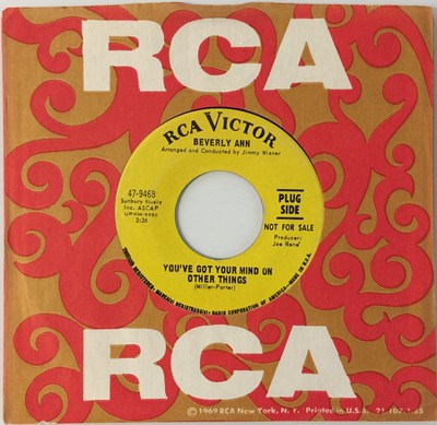 Lot 204 - BEVERLY ANN - YOU'VE GOT YOUR MIND ON OTHER THINGS 7" (RCA VICTOR - PROMO - 47-9468)