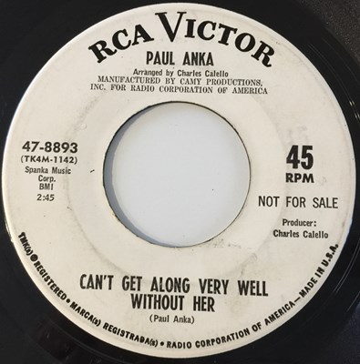 Lot 205 - PAUL ANKA - I CAN'T HELP LOVING YOU 7" (RCA VICTOR - PROMO - 47-8893)