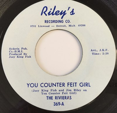 Lot 60 - THE RIVIERAS - YOU COUNTER FEIT GIRL/ CAN I SHARE YOUR LOVE 7" (US SOUL - RILEY'S 369)