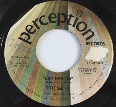 Lot 67 - OTIS SMITH - LET HER GO/ ALLEY FULL OF TRASH AND BOTTLES 7" (US NORTHERN - PERCEPTION P-4)