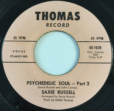 Lot 70 - SAXIE RUSSELL - PSYCHEDELIC SOUL PT1/ PT2 7" (US PROMO - THOMAS 45-1639)