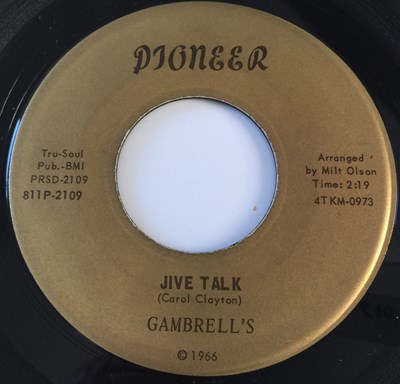 Lot 226 - GAMBRELL'S - JIVE TALK / FIND A LOVE (PIONEER - 811P-2109)