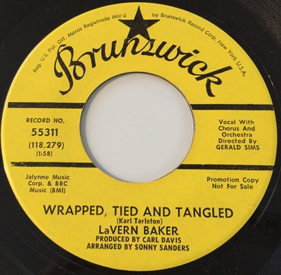 Lot 210 - LAVERN BAKER - WRAPPED, TIED AND TANGLED 7" (US PROMO - BRUNSWICK 55311)