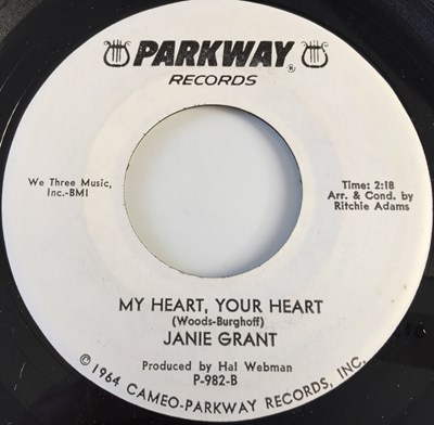 Lot 230 - JANIE GRANT - MY HEART, YOUR HEART 7" (PARKWAY RECORDS - P-982)