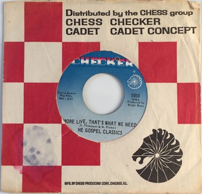 Lot 231 - THE GOSPEL CLASSICS - MORE LOVE, THAT'S WHAT WE NEED 7" (CHECKER 5050)