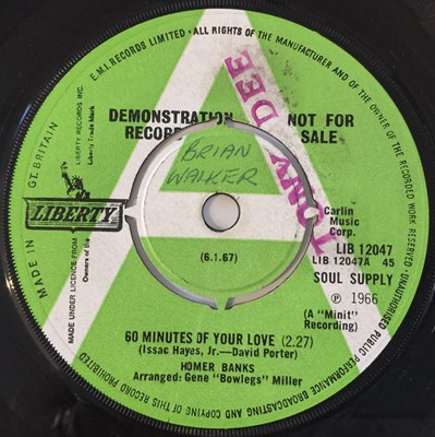 Lot 214 - HOME BANKS - 60 MINUTES OF YOUR LOVE 7" (UK DEMO - LIBERTY LIB 12047)