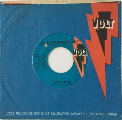 Lot 215 - DARRELL BANKS - JUST BECAUSE YOUR LOVE IS GONE 7" (US NORTHERN - VOLT VOA-4014)