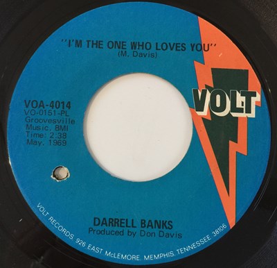 Lot 215 - DARRELL BANKS - JUST BECAUSE YOUR LOVE IS GONE 7" (US NORTHERN - VOLT VOA-4014)