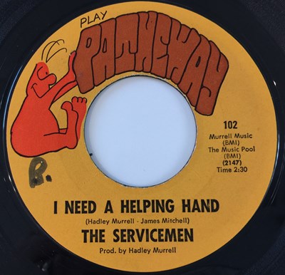 Lot 244 - THE SERVICEMEN - I NEED A HELPING HAND 7" (US NORTHERN - PATHEWAY 102)