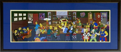 Lot 107 - THE SIMPSONS - A LIMITED EDITION OFFICIAL SERICEL 'HAPPY HOUR'.