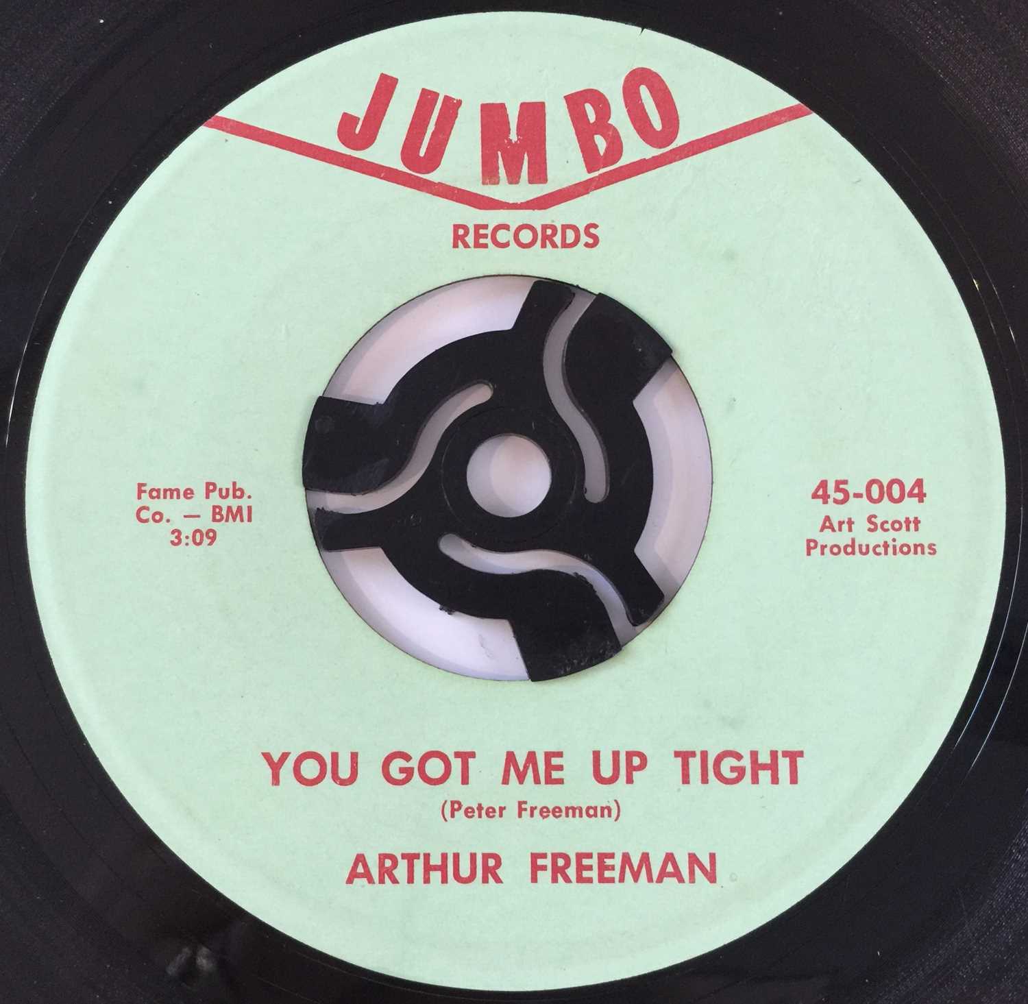 Lot 254 - ARTHUR FREEMAN - YOU GOT ME UP TIGHT 7" (US NORTHERN - JUMBO 45-004)