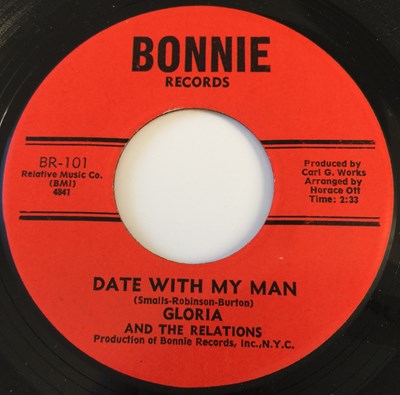 Lot 264 - GLORIA AND THE RELATIONS - DATE WITH MY MAN C/W HOOK, LINE AND SINKER 7" (60s SOUL - BR-101 - BONNIE RECORDS)