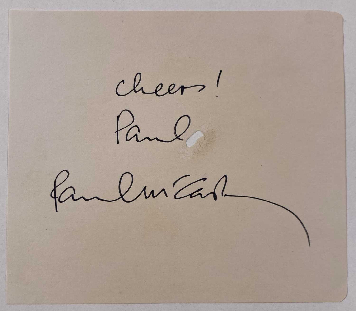 Lot 129 - THE BEATLES - SIGNATURE BY PAUL MCCARTNEY.