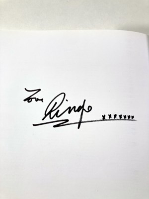 Lot 133 - THE BEATLES - RINGO STARR SIGNED COPY OF POSTCARDS FROM THE BOYS.
