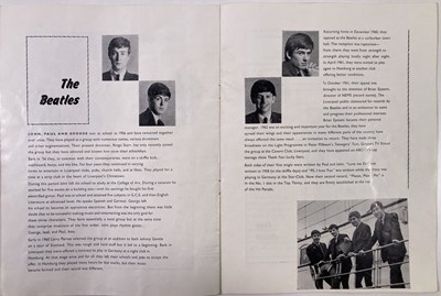 Lot 105 - THE BEATLES - CONCERT MEMORABILIA INC EARLY PROGRAMME.