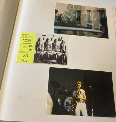 Lot 250 - TIN MACHINE - IT'S MY LIFE TOUR 1991 SCRAPBOOK INC FAN TAKEN PHOTOS