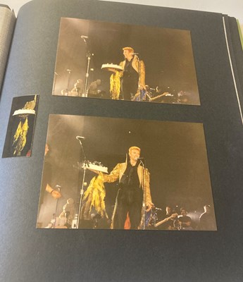 Lot 251 - DAVID BOWIE 1997 EARTHLING TOUR SCRAPBOOK WITH FAN TAKEN CONCERT PHOTOS