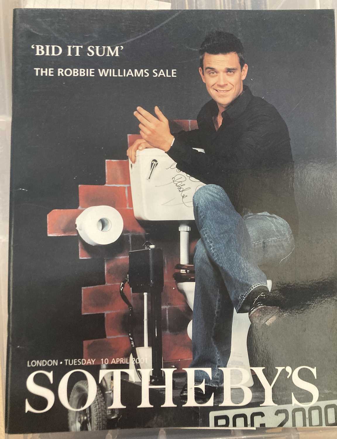 Lot 111 - POP PROGRAMMES INC ROBBIE WILLIAMS SIGNED.