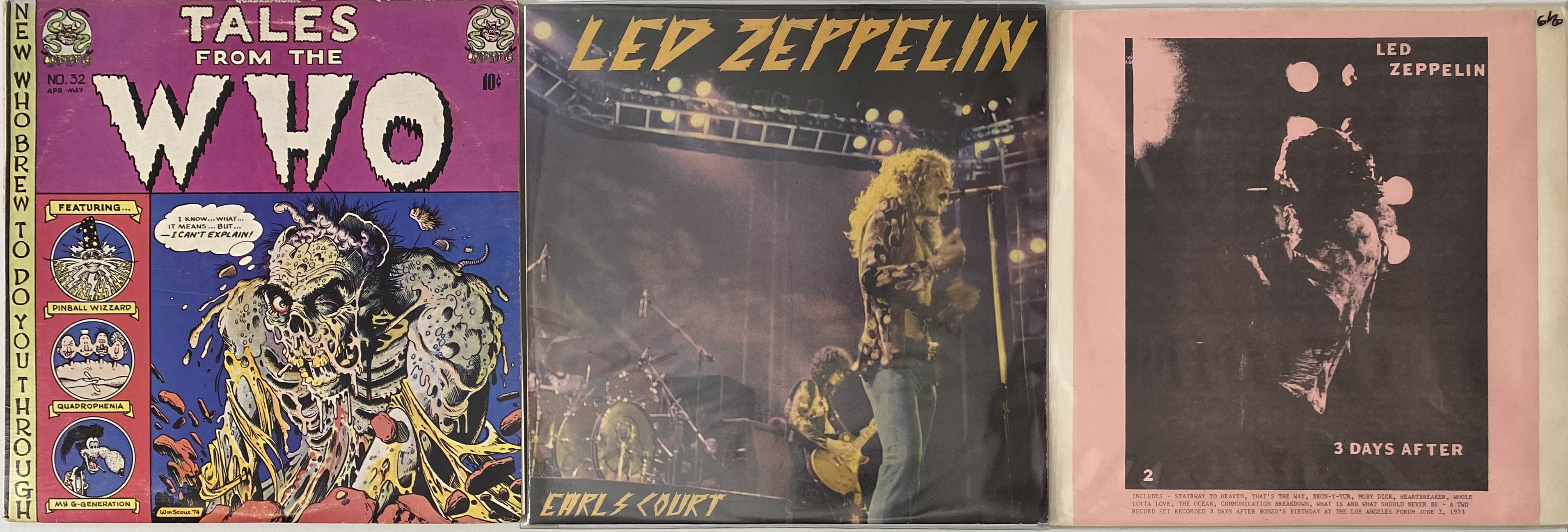 Led Zeppelin Rarities Lot 613 - LED ZEPPELIN/THE WHO - PRIVATE LP RARITIES
