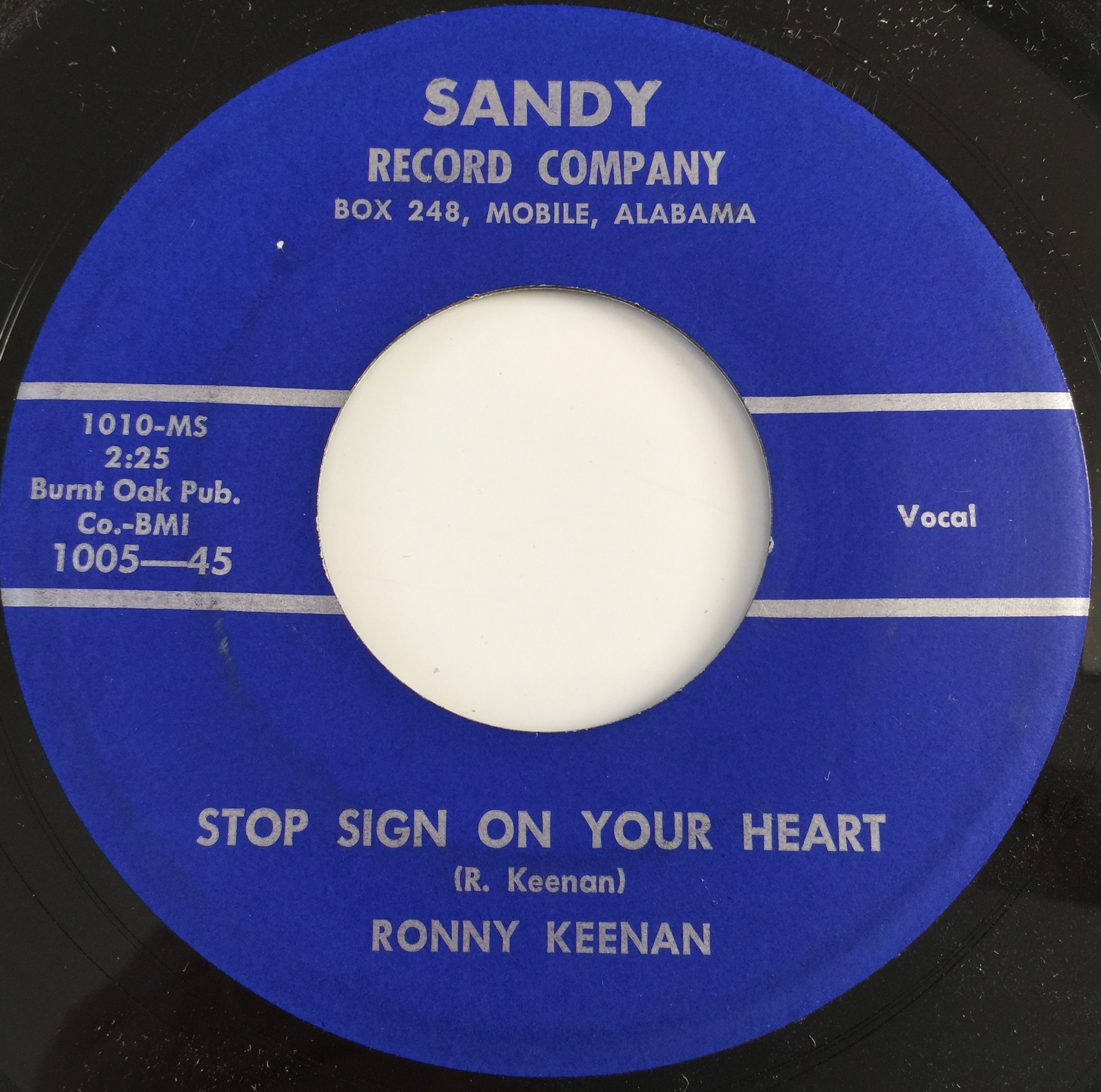 Lot 10 - RONNY KEENAN - JUKEBOX QUEEN/ STOP SIGN ON