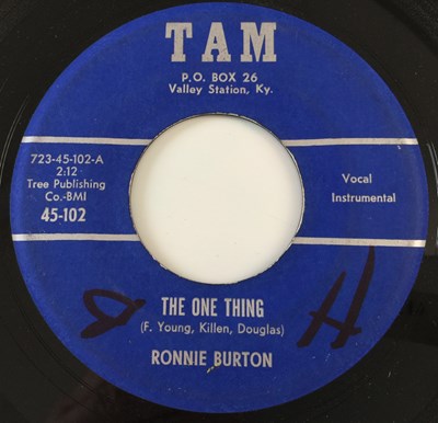 Lot 14 - RONNIE BURTON - THE ONE THING/ SOMEBODY'S BEEN BABYEN MY BABY 7" (US ROCKABILLY - TAM 45-102)