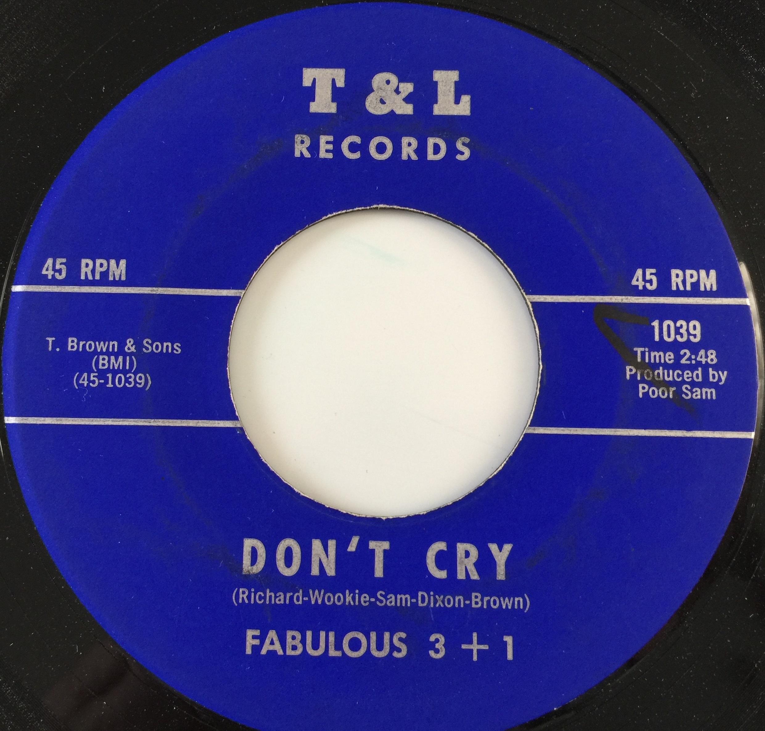 Lot 15 - FABULOUS 3 + 1 - DON'T CRY/ BAD GIRL 7" (US