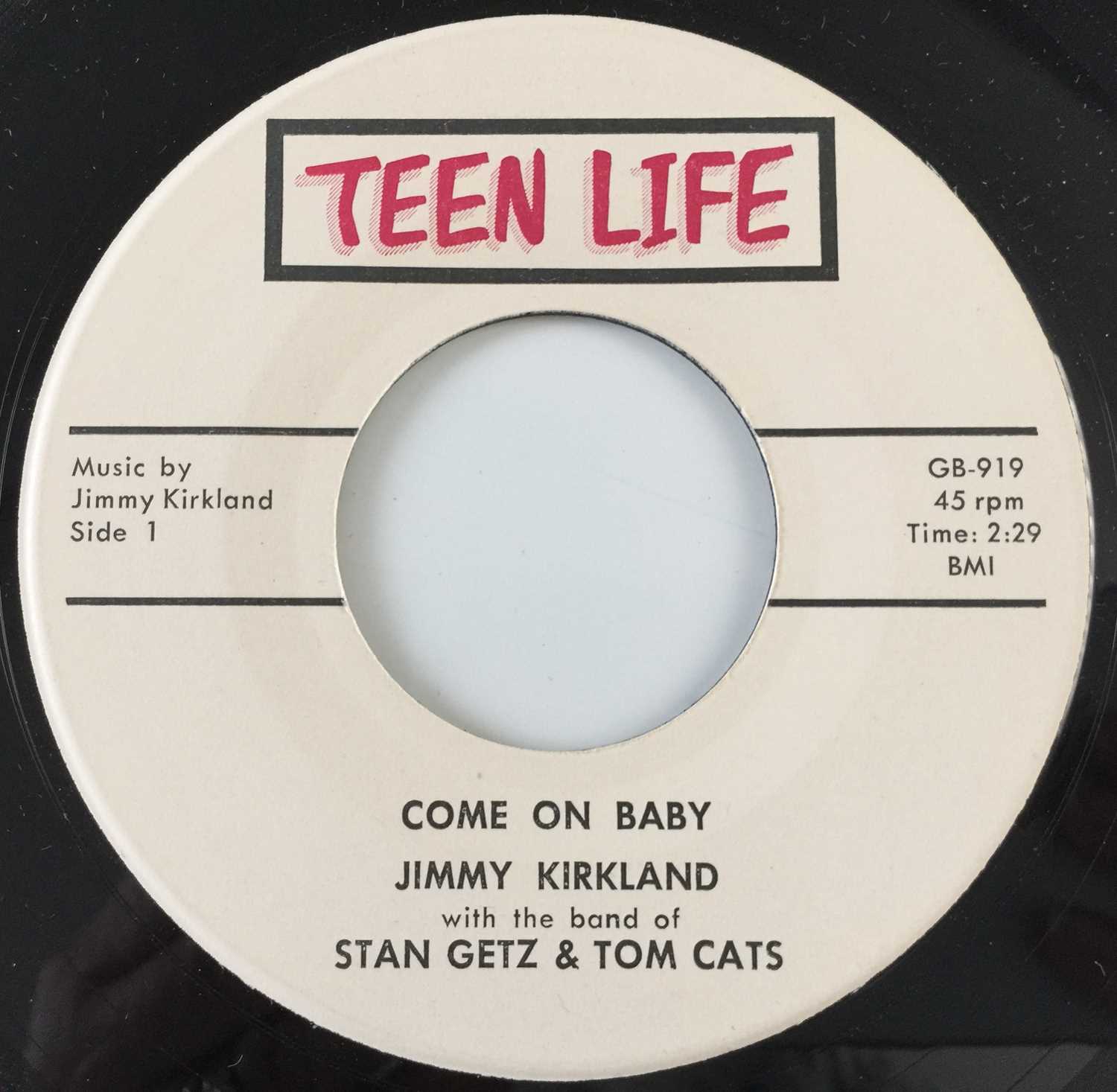 Lot 16 - JIMMY KIRKLAND - COME ON BABY/ I WONDER IF YOU WONDER 7" (US ROCKABILLY - TEEN LIFE GB-919)