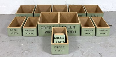 Lot 600 - 13 WOODEN RECORD DISPLAY BOXES.