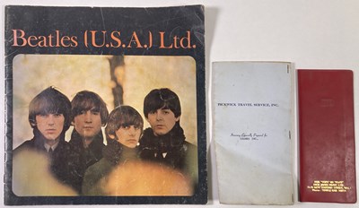 Lot 155 - THE BEATLES -  A1965 US TOUR ITINERARY AND DIARY.