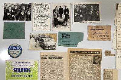 Lot 163 - 1960S EPHEMERA OWNED BY ALAN HOLMES OF SOUNDS INCORPORATED INC PHOTOS, TICKETS, PROGRAMMES.