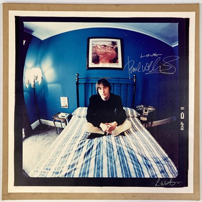 Lot 420 - THE JAM - A LARGE FORMAT PORTRAIT OF PAUL WELLER SIGNED BY WELLER AND PHOTOGRAPHER LAURENCE WATSON.