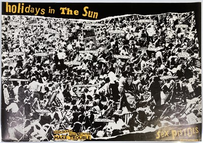 Lot 572 - THE SEX PISTOLS - HOLIDAYS IN THE SUN ORIGINAL POSTER.