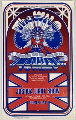 Lot 159 - THE WHO - ORIGINAL 1969 BILL GRAHAM TOMMY US CONCERT POSTER.